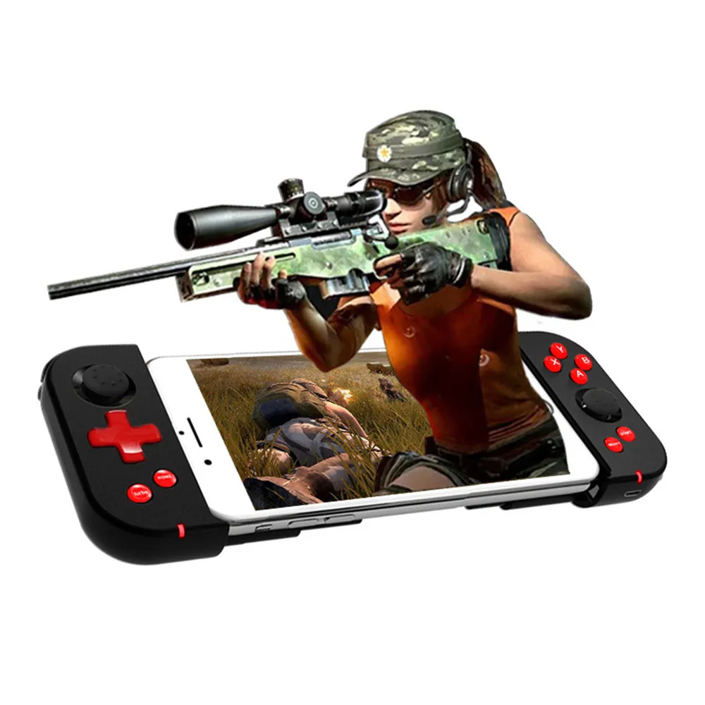 

Wireless Bluetooth 4.0 Gamepad Game Handle Controller Stretchable Joystick for iOS Android Smartphone Tablet For PUBG Mobile