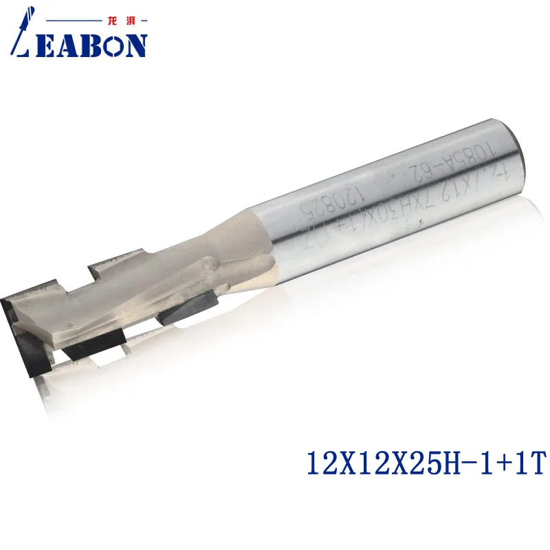 LEABON 12*12*25H-1+ 1 Т алмазные две флейты спиральные Фрезы с ЧПУ/фрезы/деревообрабатывающие Биты/концевая фреза для МДФ, фанеры