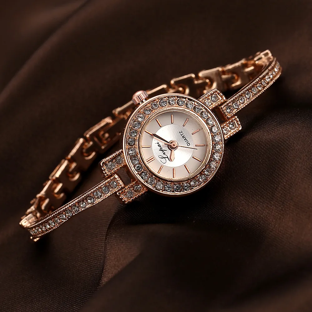 

TZ#501 Fashion Ladies Women Unisex Stainless Steel Rhinestone Quartz Wrist Watch