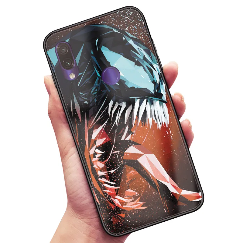 AE 1695 Venom Marvel mcu чехол для телефона оболочка мягкая силиконовая стеклянная крышка для Xiaomi mi 8 9 SE mi x 2 2s 3 Red mi Note 5 6 7 8 Pro - Цвет: AE 1695