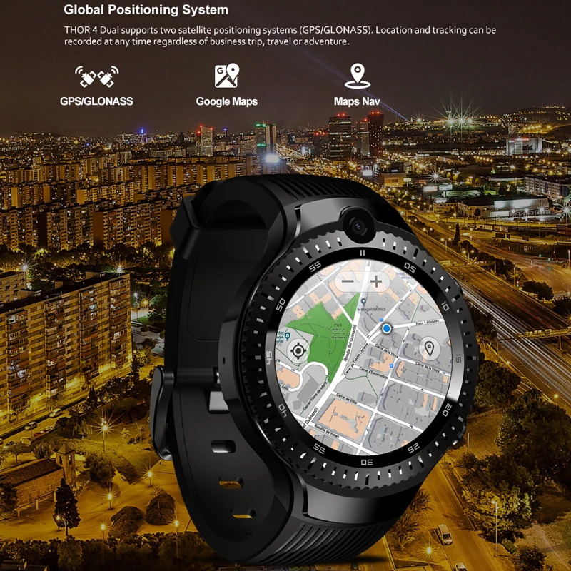 Zeblaze Thor 4 Dual Smart Watch мужские умные часы с пульсометром двойной HD камерой 4G наручные