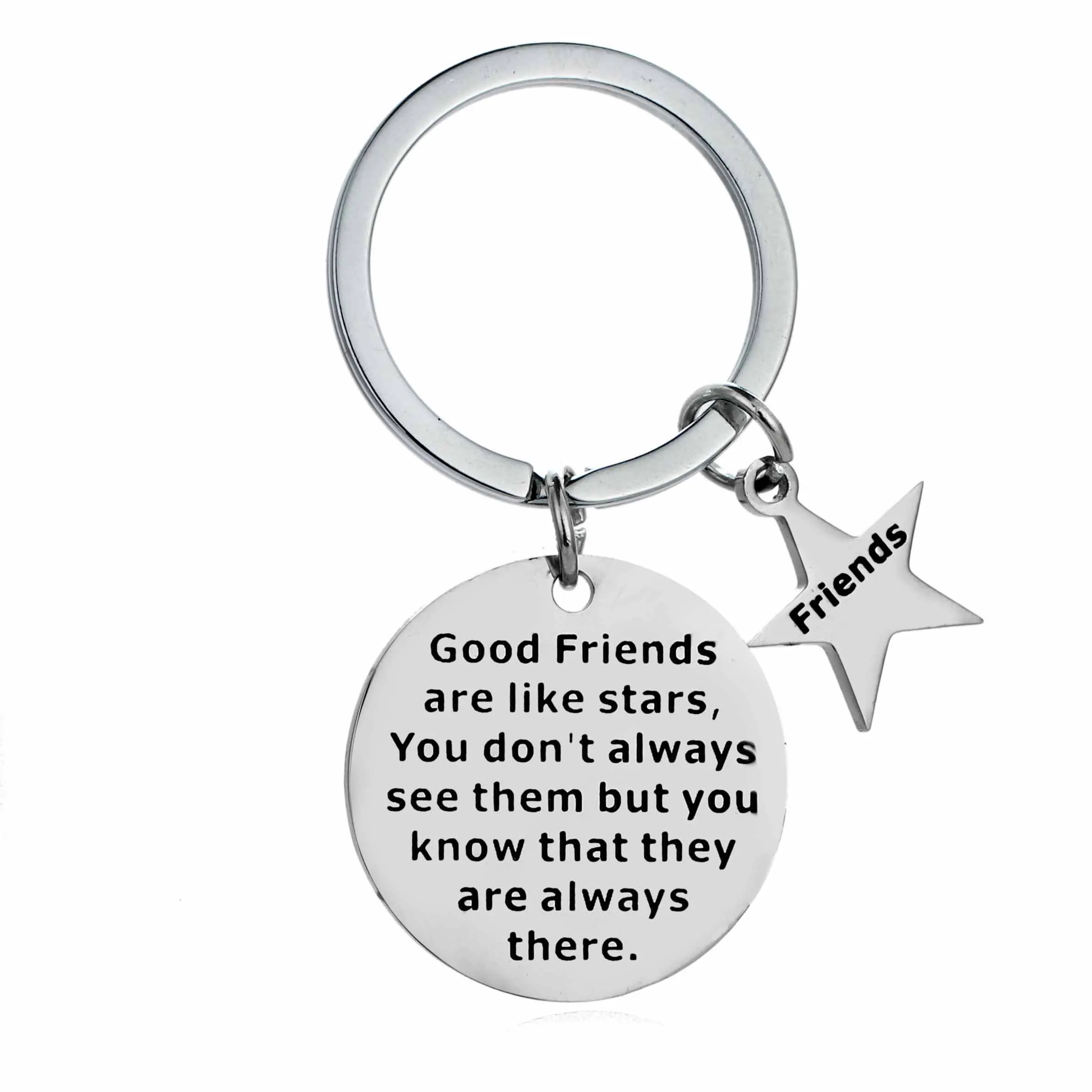 Friends Брелок для ключей для семьи, мужчины, пары, подарок, бирки для ключей, нержавеющая сталь, шарм, подарок на день Святого Валентина, брелок для ключей для бойфренда - Цвет: Friends