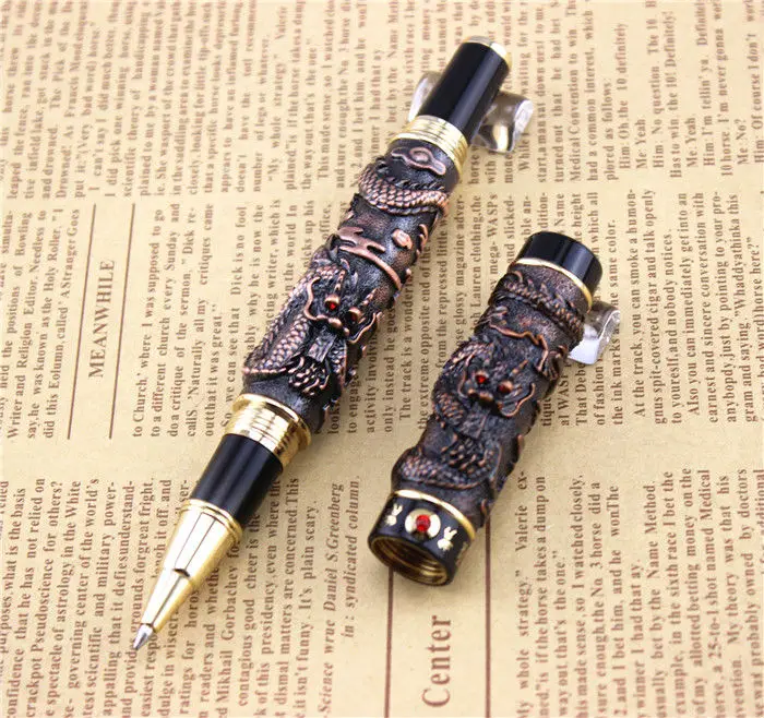 

JINHAO Шариковая ручка для школы офисные канцелярские принадлежности, высококачественные шариковые ручки с драконом-роллом, Роскошный делово...