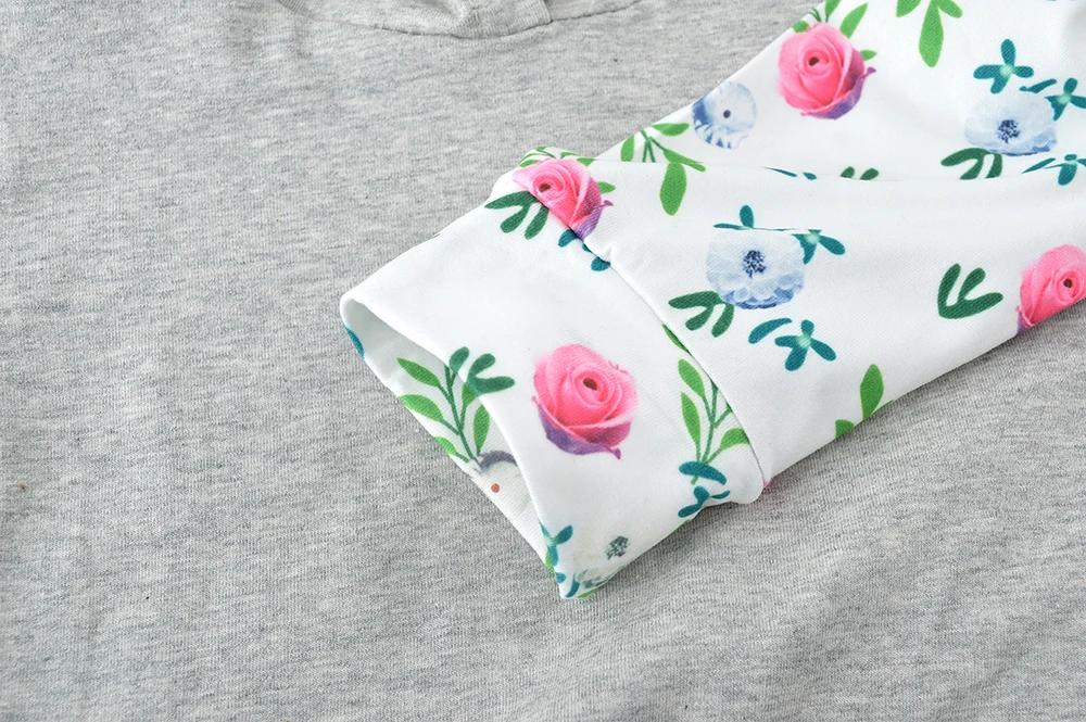 Комплект одежды для новорожденных из 2 предметов: топ с капюшоном + длинные