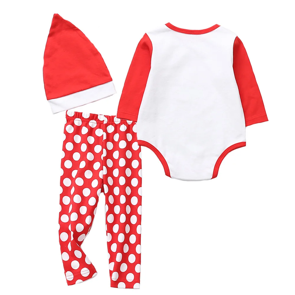 Orangemom Offical Store 2018 Winter Christmas Clothing 3 Pcs/set Cartoon Clothes Baby Boys Girls Bodysuit+long Pants+hat | Детская