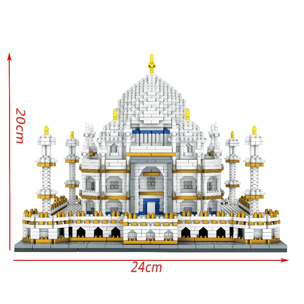 Building Bricks City Architecture Compatible Legoing Landmarks Taj Mahal Palace 3D Model Children's Educational Toy | Игрушки и