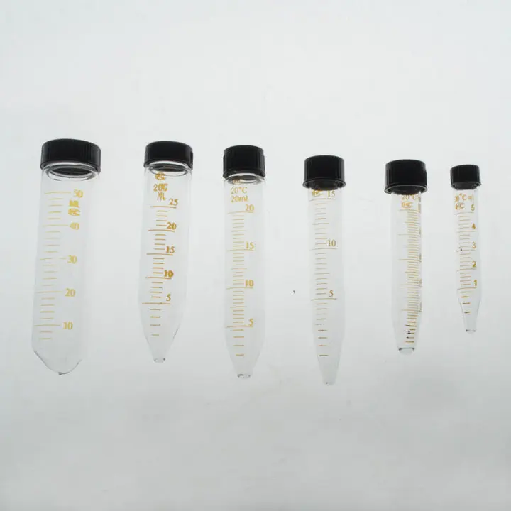 

10Pcs/lot 50ml Centrifugal Tube with Graduation Conical Bottom, Glass Centrifuge Tube with Screw Cap