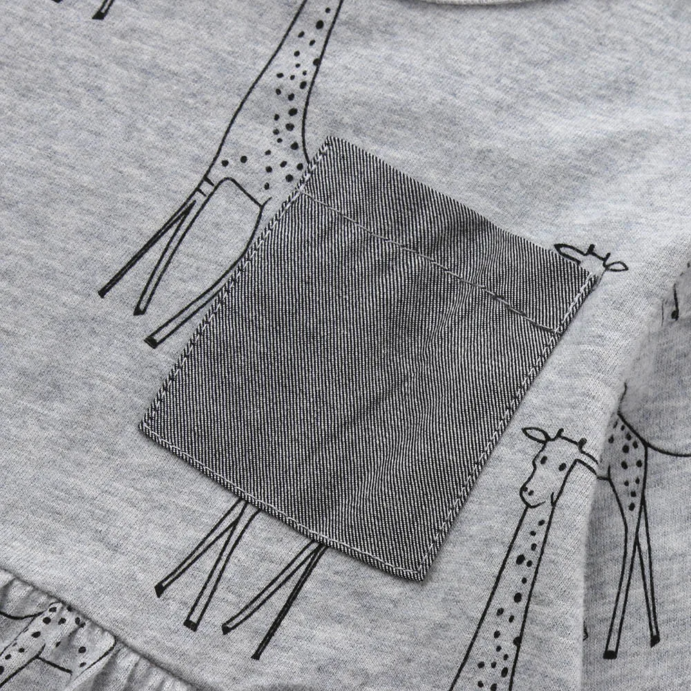 Бесплатная доставка Модный комплект из 2 предметов для девочек платье с длинными