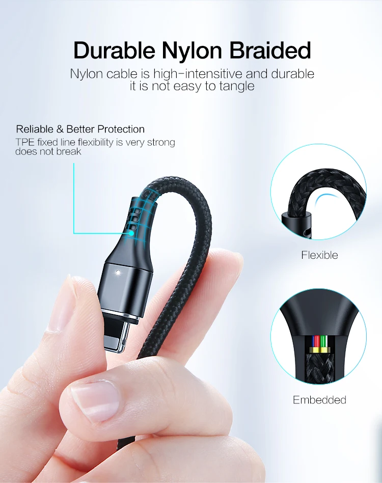 RAXFLY Магнитный usb кабель для зарядки 3A провод для быстрого заряда Micro usb type C кабель для samsung S9 нейлоновое магнитное зарядное устройство для iPhone