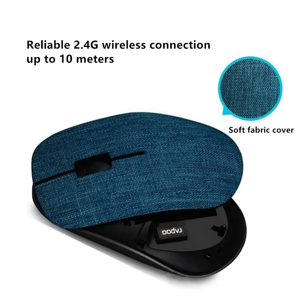 Rapoo 3500Pro оптическая 2 4G беспроводная мышь USB Игровые мыши с мягкой тканевой крышкой