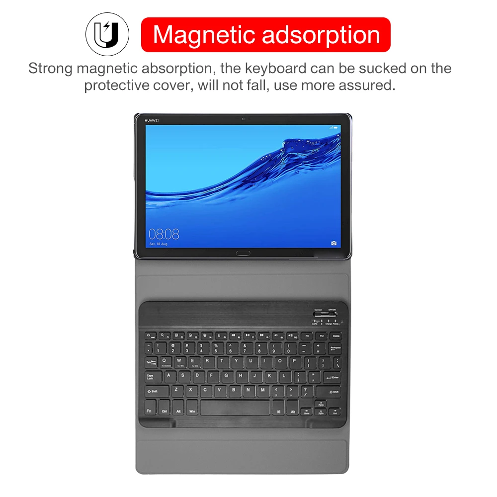 Для начинающего ходить ребенка Bluetooth клавиатура чехол для huawei Mediapad M5 Lite 10 1