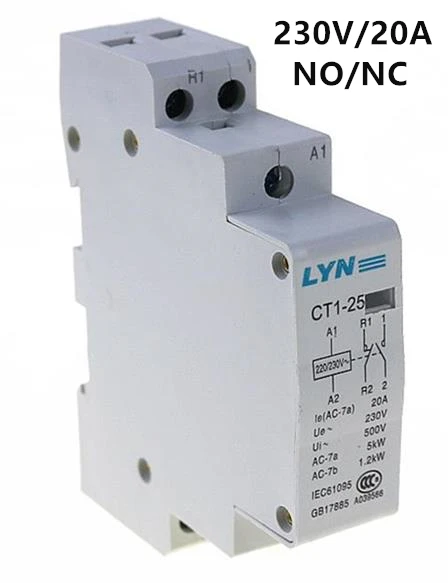 CT 2P 20A 220V 1NO 1NC AC контактор для дома/бытовой КОНТАКТНЫЙ модуль LYN|ac contactor|contactor ac1no 1nc |