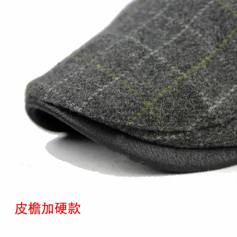 Мужская повседневная шерстяная шапка береты для мужчин и женщин зимняя теплая