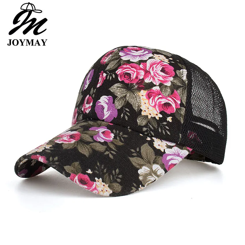Joymay 2018 Meash бейсболка женская цветочная Снэпбэк Кепка летние сетчатые шляпы