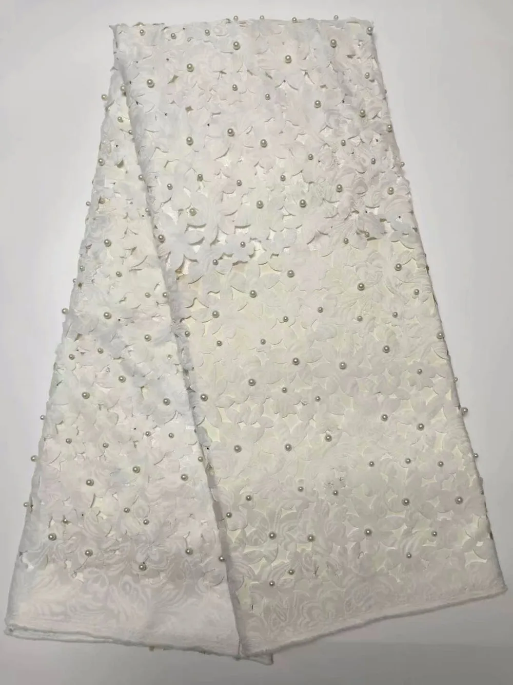 Новейшая африканская ткань высокого качества с бусинами доступна в