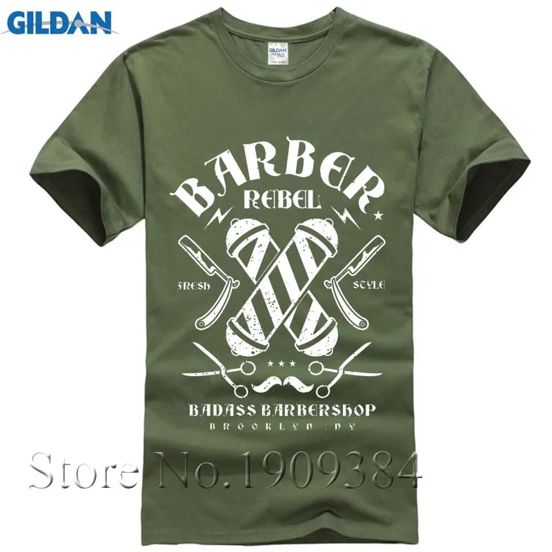 Мода 2017 г. новые мужские Парикмахерская Rebel футболка Hipster NY задира парикмахеры