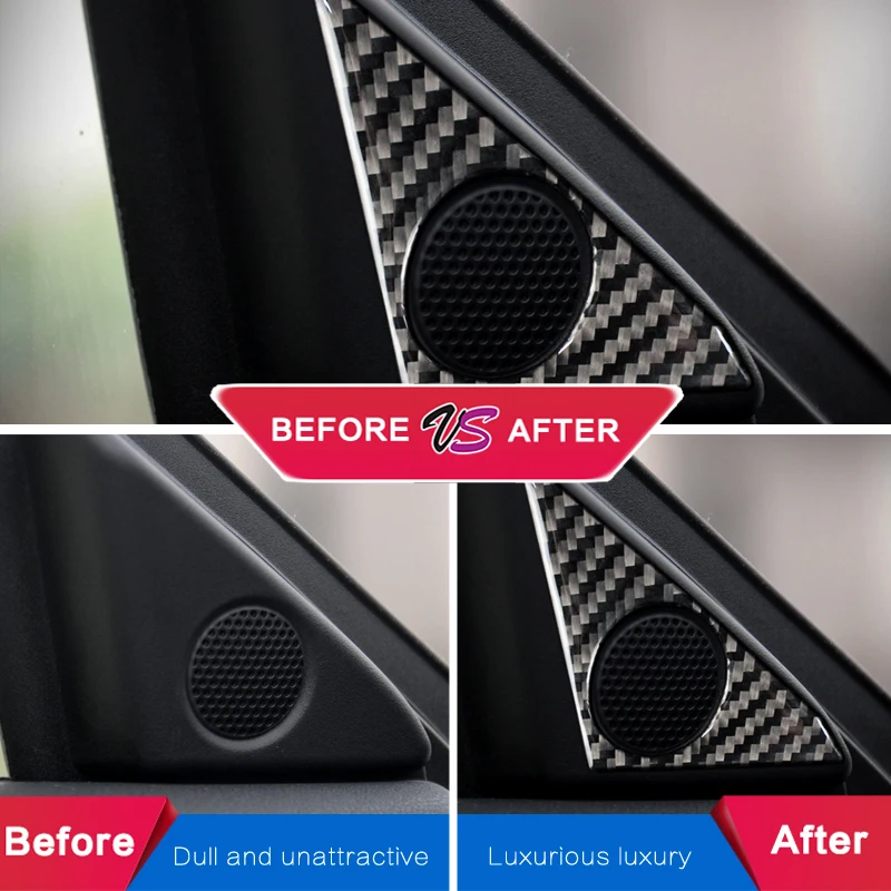 Декоративная круглая наклейка для двери автомобиля из углеродного волокна