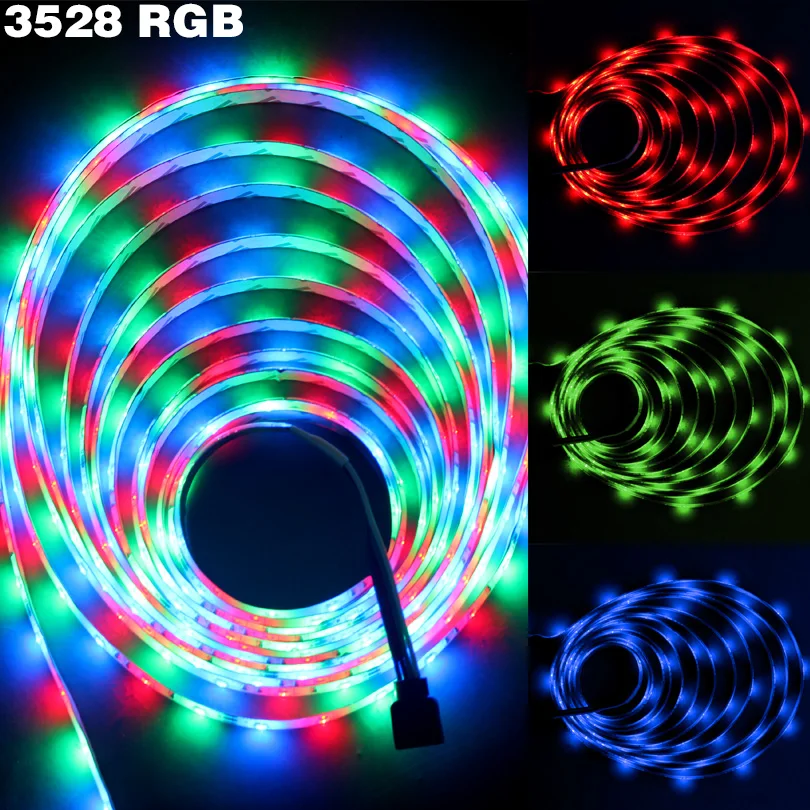 Горячая Распродажа 5 м 300 светодиодов 3528 водонепроницаемые RGB светодиодные ленты