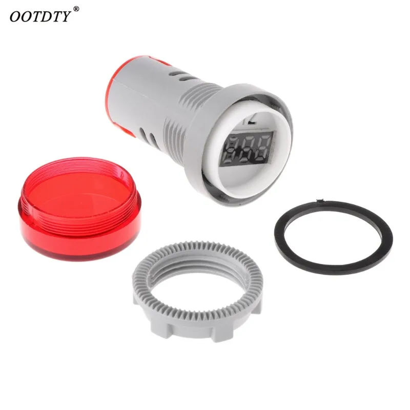 OOTDTY AC 0-100Hz Hz 22MM LED frequency meter indicator pilot light Red Yellow Green white Blue Signal Lamp Lights Tester Comb |