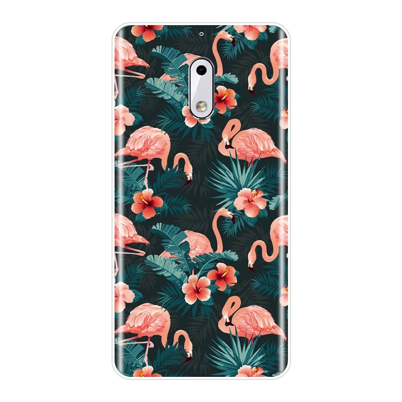 Fashion Flamingo Phone Case For Nokia 1 2 3 5 6 8 Silicone Soft Back Cover 7 Plus X6 | Мобильные телефоны и аксессуары
