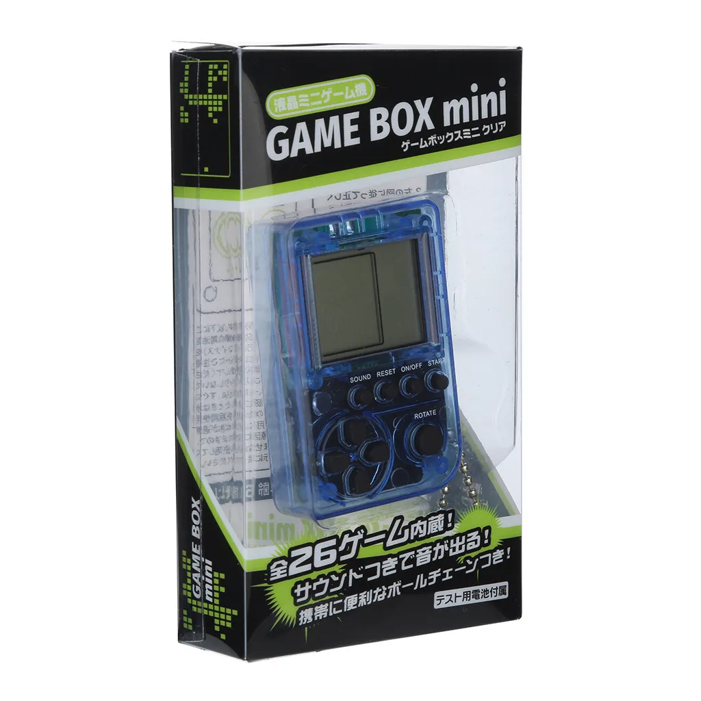BU Tetris мини детская игровая консоль игрушка-вкладыш встроенный 26 игр брелок кольцо держатель Детские Подарочные консоли Portatil 1 P L0530# D - Цвет: BU