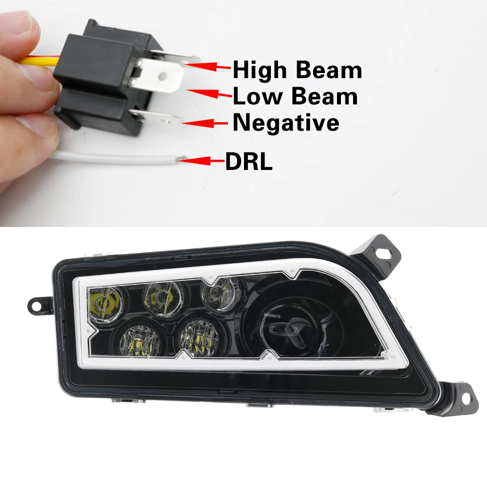 Черный Polaris RZR 1000 светодиодный фонарь Halo 2015 2016 для 900 комплект фар 2014 XP TURBO Lamp|Фара
