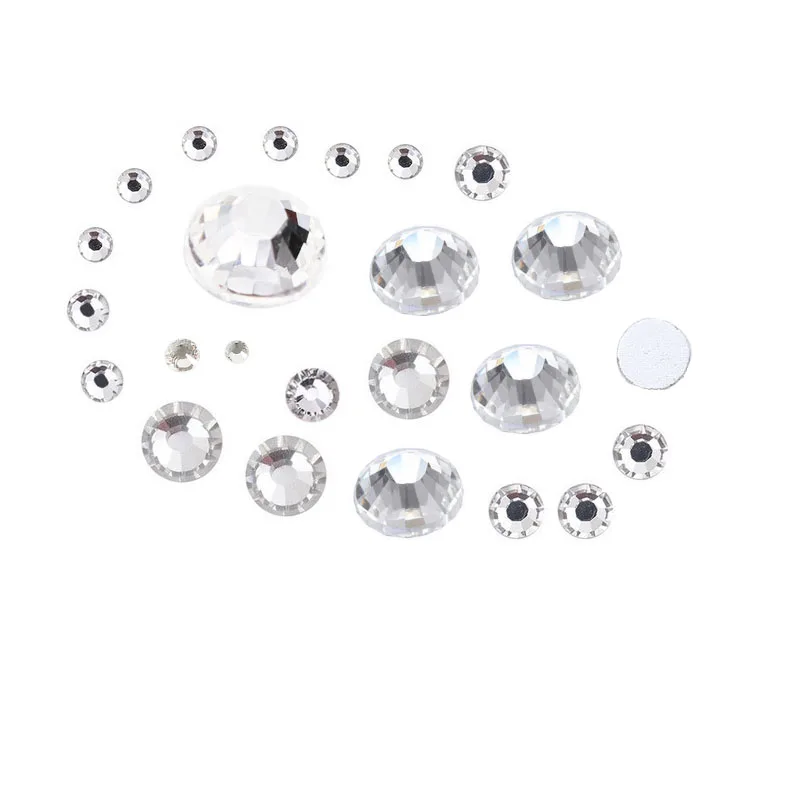 Swarovsky Multi-size Glass Nail Rhinestones For Nails Art Decorations Crystals Strass Charms Partition Mixed Size Rhinestone Set | Красота и