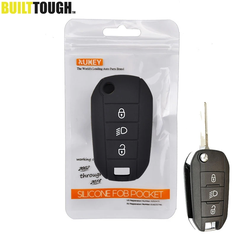 Для Peugeot 3008 208 308 508 408 2008 307 4008 с подставкой на 2016 2017 2018 3 кнопки силиконовый