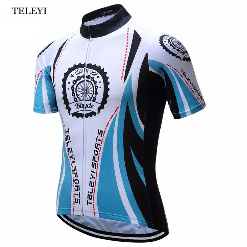 

TELEYI Pro Team Ropa Ciclismo Mens Outdoor Cycling Jersey Breathable Bike Wear Bicycle Clothing Tops Shirts
