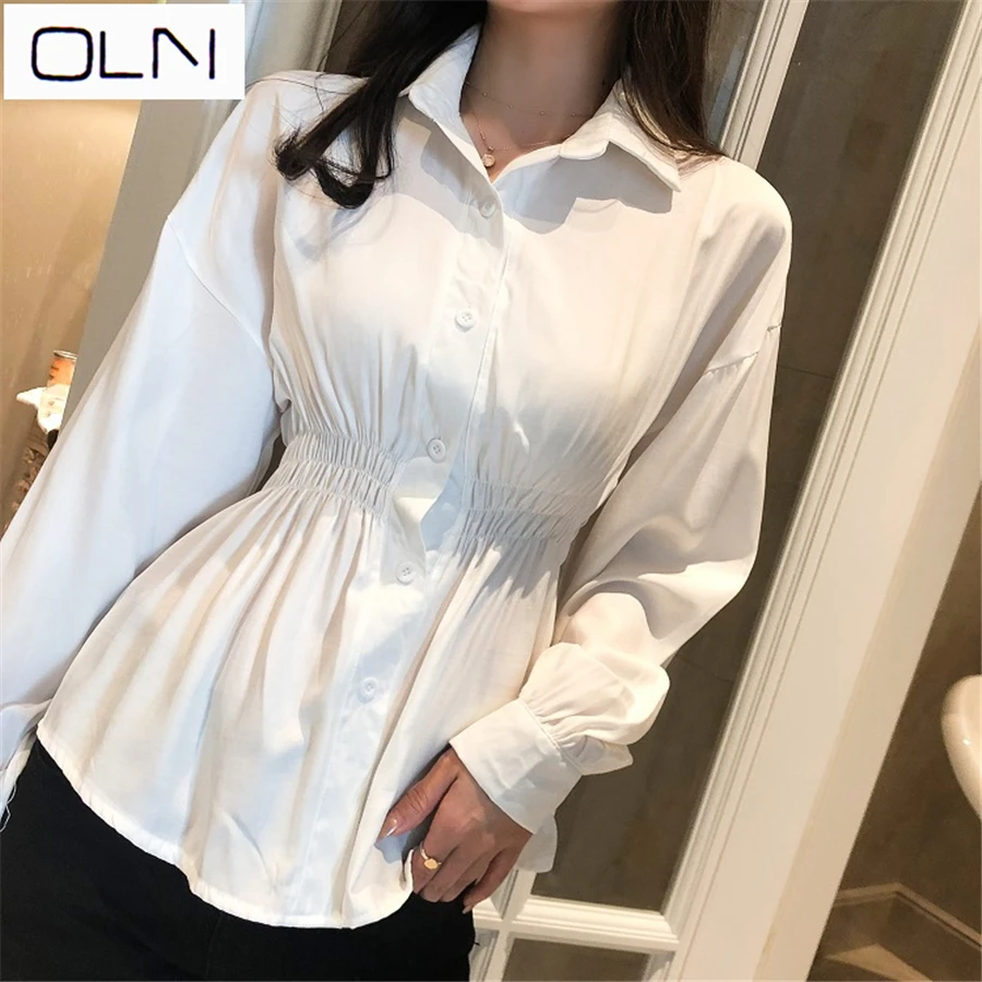 Vestidos корейское платье OLN новое летнее французское белое с маленькими карманами