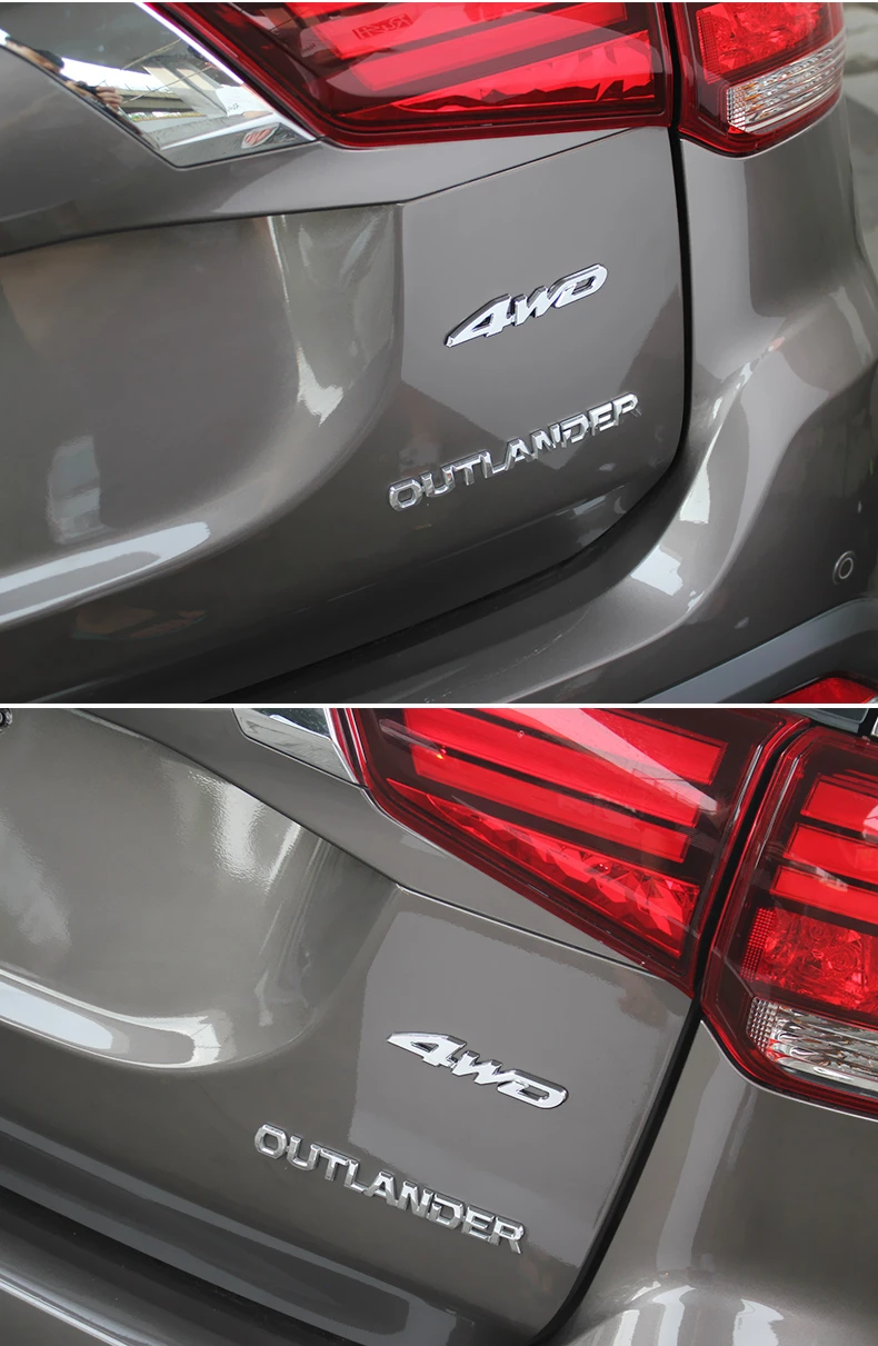 Для Mitsubishi Outlander 2013 наружные модифицированные специальные 3D 4WD наклейки с буквами наклейка с логотипом на четыре колеса