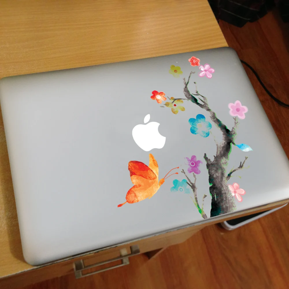 Colorful butterfly fly bloom Vulture style Vinyl Decal Laptop Sticker For DIY Macbook Pro Air 11 13 15 inch Skin | Компьютеры и офис