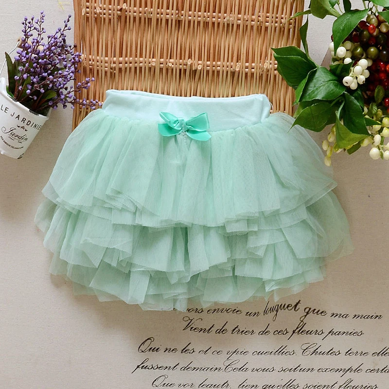 Новинка 2018 кружевная Милая юбка принцессы с бантом для девочек мягкая бальная