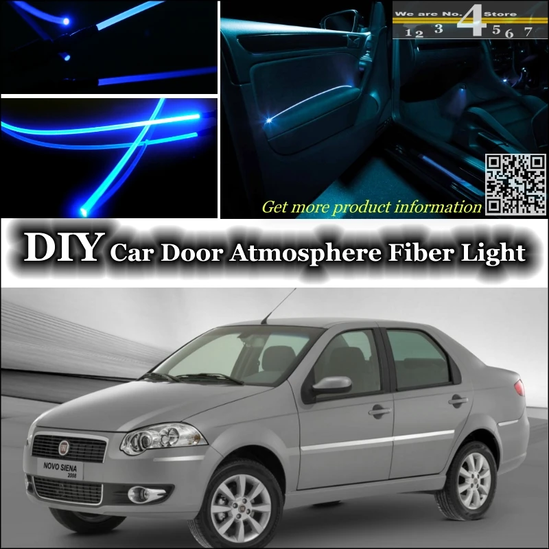 

interior Ambient Light Tuning Atmosphere Fiber Optic Band Lights For Fiat Siena / Albea / Petra / Pyeonghwa Hwiparam Inside Door