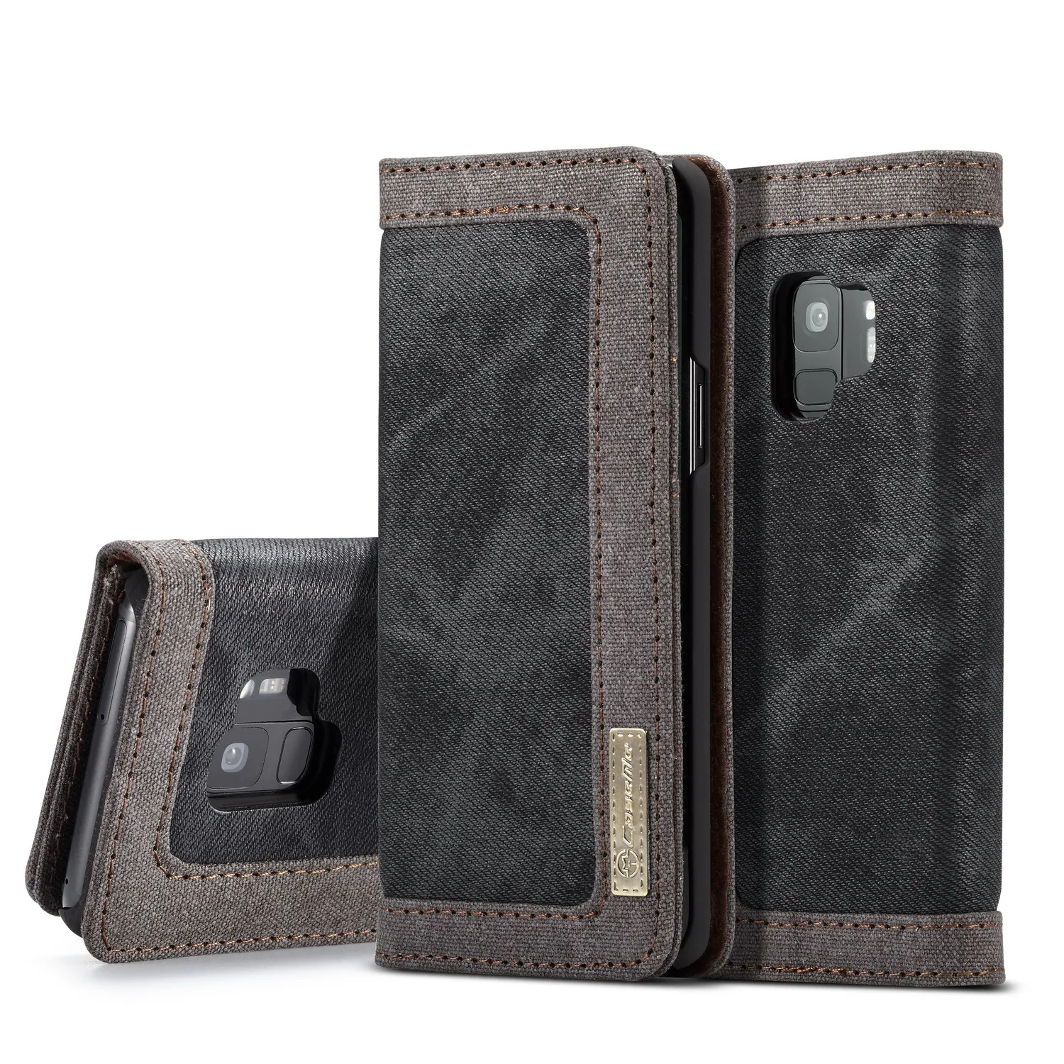 CASEME Чехлы для Galaxy S9 плюс G965 холст кожи Роскошный кошелек чехол samsung + S 9 s9 Обложка