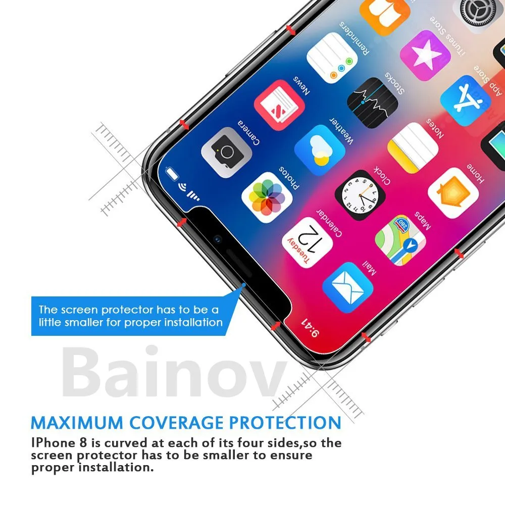 9H ультратонкое закаленное стекло для iphone 8, 7, 6, 6S Plus, защита экрана, защитное стекло, пленка для iphone x, 5, 5S, se, 4 4S
