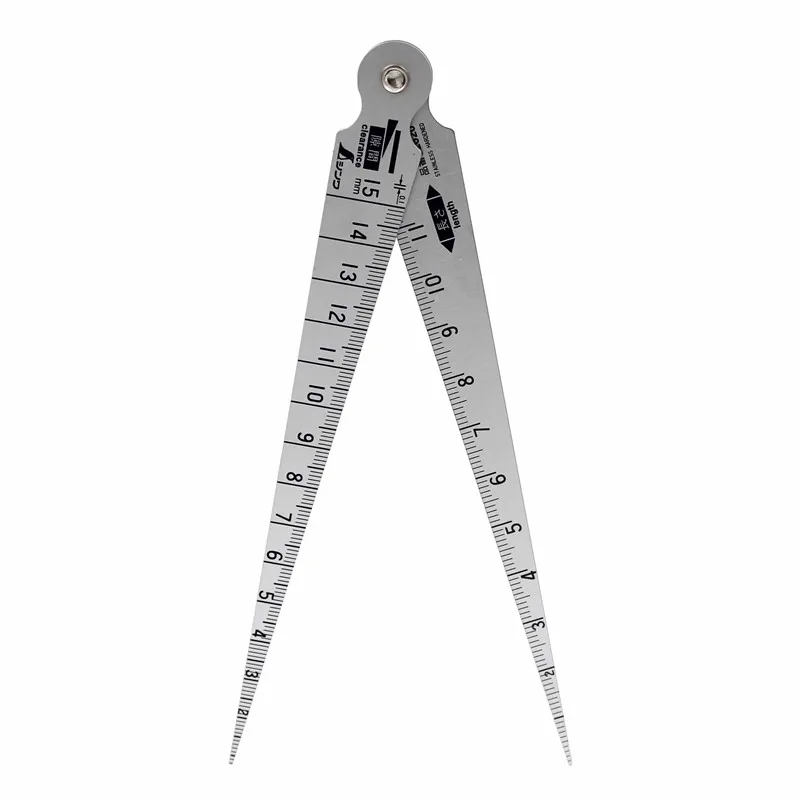 

SHINWA Stainless Steel Hole Ruler Inner Diameter Measurement Gap Measuring Ruler Gauges 1-15mm