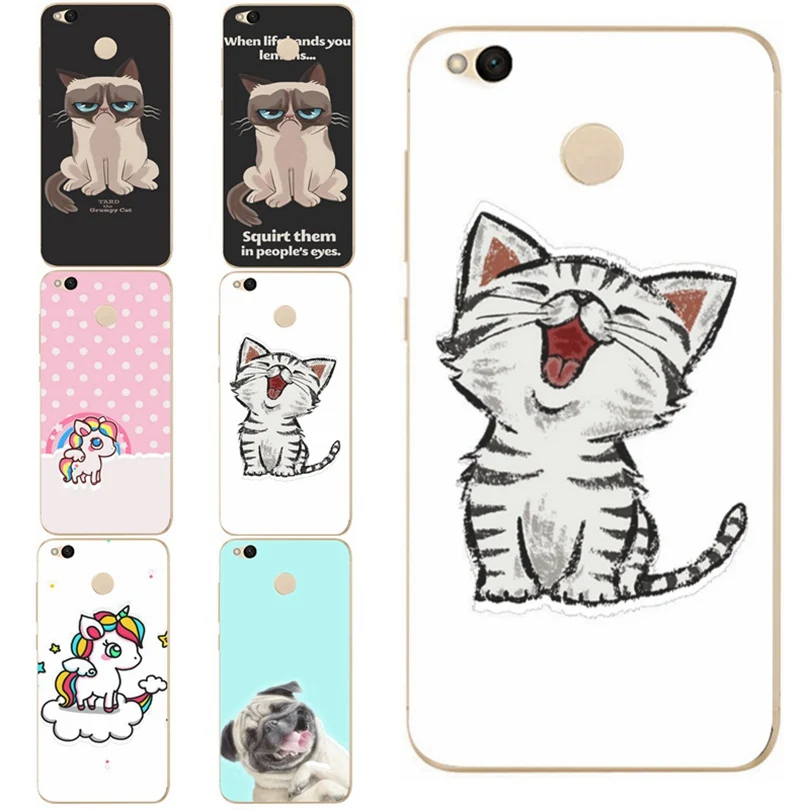 Мягкий чехол для телефона роспись Для Сяо mi красный 4X Note 4 4A 3 Мягкие ТПУ Печать