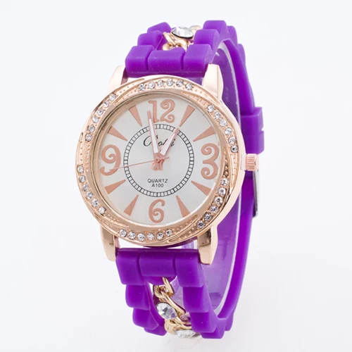 2017 Женские Часы женщины Одеваются часы люксовый бренд силиконовые Наручные