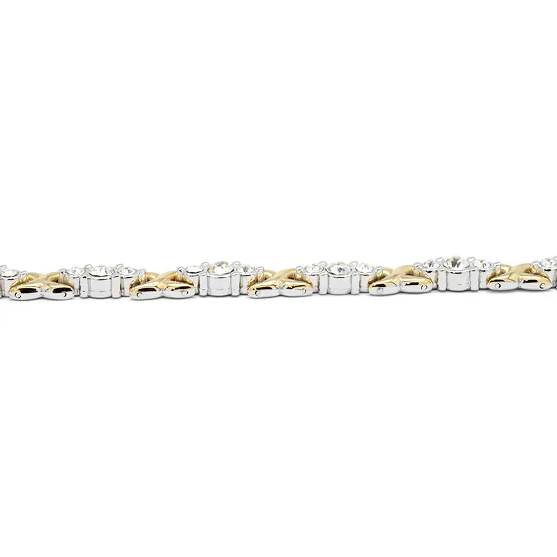 Женский браслет Escalus Cross 2 цвета золотистый 24 шт. с кристаллами на магните|bangle
