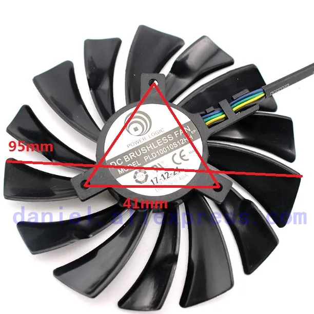 Игровой вентилятор MSI Microstar GTX980 970 960 PLD10010S12HH 12V0.40A