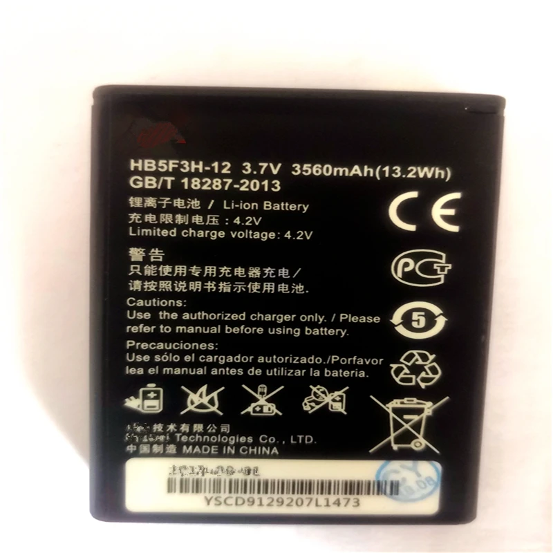 HB5F3H 12 Аккумулятор для телефона Huawei E5372s E5372T E5775 4G LTE FDD Cat4 WIFI роутер 3560mAh с держателем