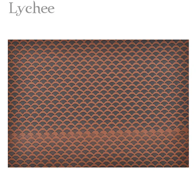 Lychee, 15x21 см A5 Морская ракушка "Русалка" тисненая искусственная кожа ткань высокое качество синтетической кожи DIY Материал для Сумки из натуральной кожи одежды