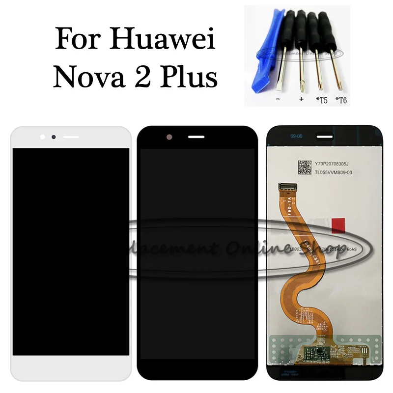 100% протестирован для Huawei Nova 2 Plus + BAC AL00 L21 ЖК дисплей сенсорный экран дигитайзер в
