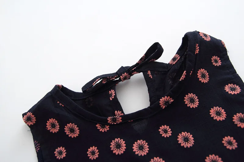 VIDMID baby girls sleeveless flowers dresses for girls summer cotton Princess clothing kids girls short sleeve clothes kids