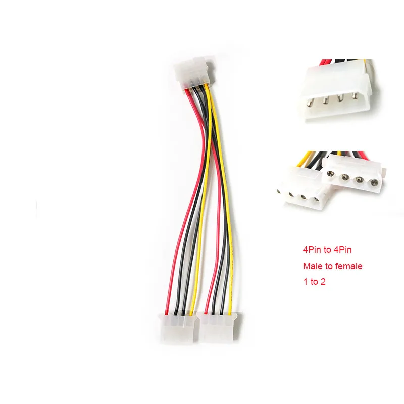 

4 Pin IDE силовой сплиттер кабель 1 папа 2 Женский 2 Way Y сплиттер компьютерный кабель