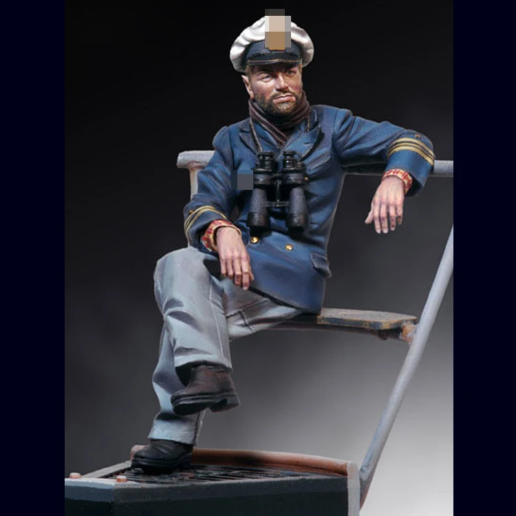

1/18 World War II officer, Resin Model Soldier, figure, GK, Unassembled and unpainted kit