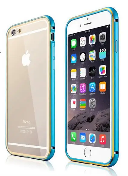 Для iPhone6 Plus 6S Plus ультра тонкий алюминиевый металлический бампер рамка чехол для iPhone 6 Plus 6splus с золотой дугой