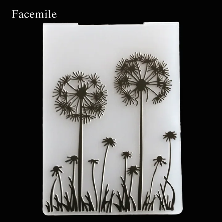 Dandelion Facemile 1 шт. пластиковый с тиснением папка для подарка Скрапбукинг нерегулярные кирпичи Тип фотоальбом карта бумага ремесленный шаблон форма - Цвет: Dandelion