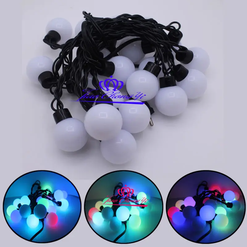 Рождественская светодиодная гирлянда с большим шариком 4 см 5 м 20